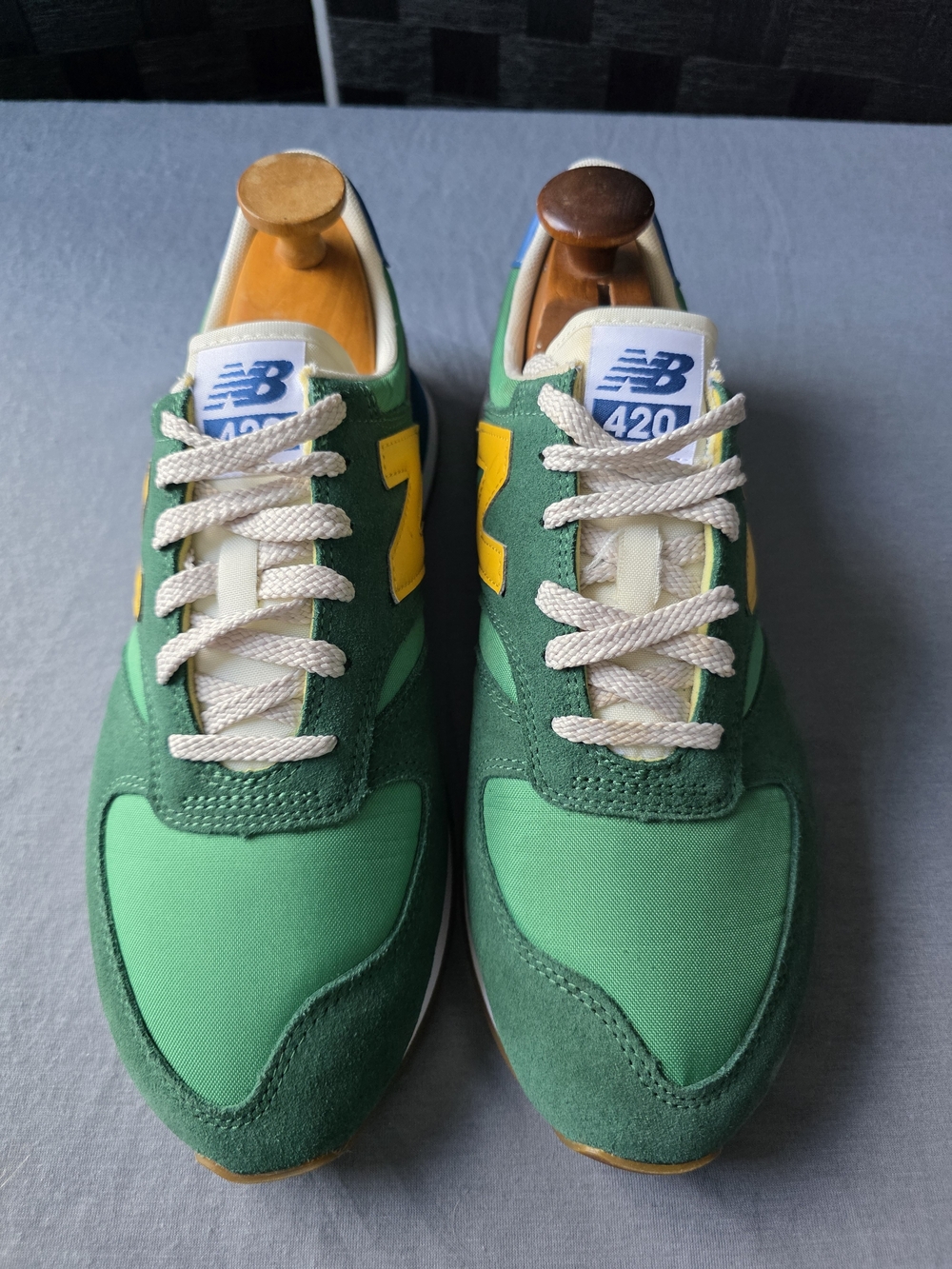 New Balance 420 V2 UL420VD2 Team Forest Green Yellow Men’s 9 Rare Discontinued